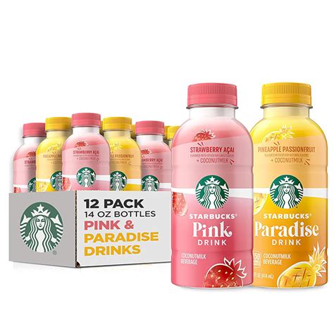 Starbucks Pink Paradise Drink 2 Flavor Variety Pack Coconut Milk