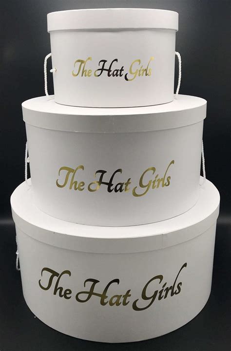 Hat Box Set 3 Sizes Girl With Hat Hat Boxes Hats