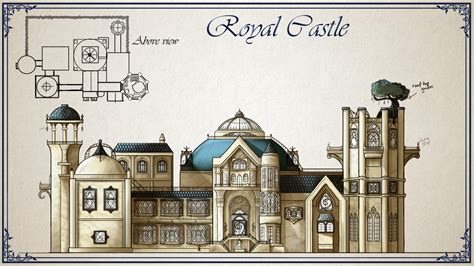 Medieval Castle Drawing Front View