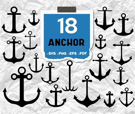 Anchor Svganchor Svg Bundlenautical Svg Bundle Nautical Etsy