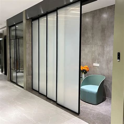 Hdsafe Slim Frame Sliding Glass Doors Frosted Glass Sliding Door