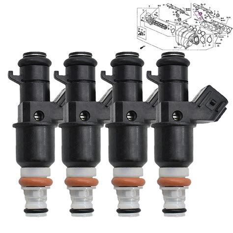 X Car Fuel Injectors For Honda Crv Cr V Replace Number