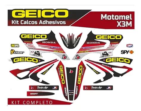 Kit Set Calcomanias Completas Baccio X3m I Mod Geico Negro Cuotas