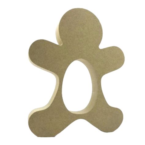 Kinder Egg Holder Plain Gingerbread Man Freestanding MDF Lorna