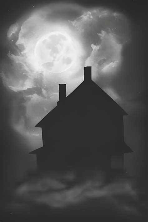 Haunted House Silhouette · Creative Fabrica