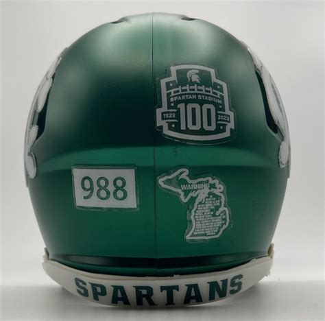 Michigan State Spartans vs Maryland 9-23-2023 Satin Green Riddell Speed