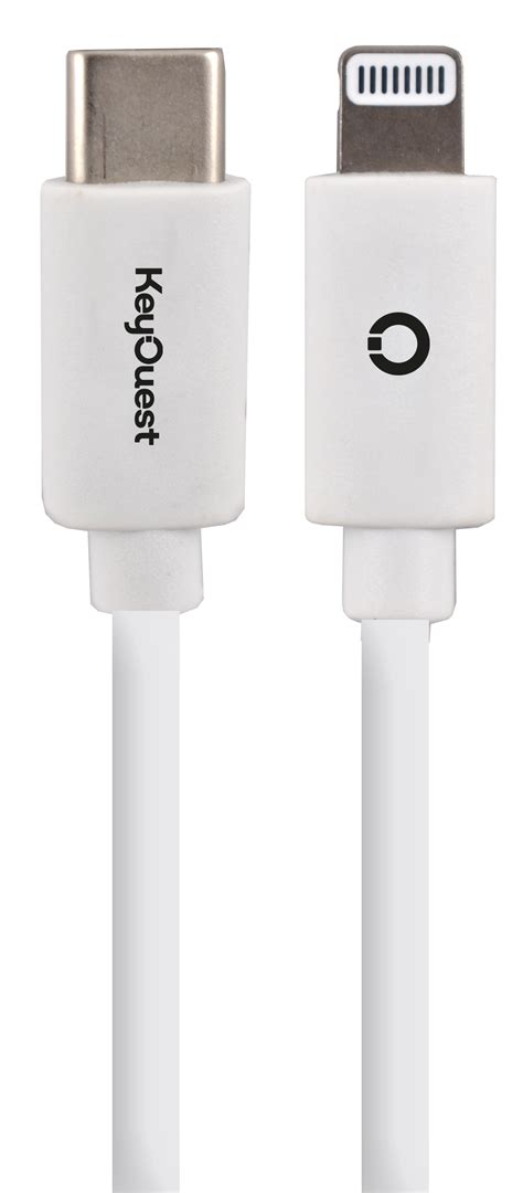 Câble Usb C Vers Lightning 3a 1m Blanc Keyouest