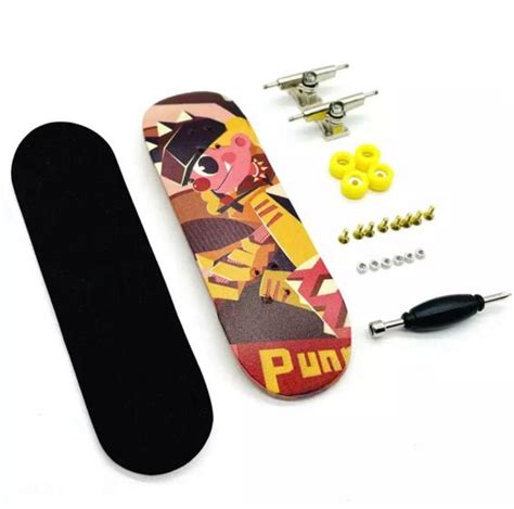 Skate De Dedo Fingerboard Profissional Completo Punk Mega Block Toys