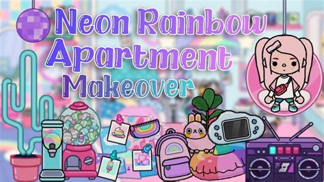 Neon Rainbow Appartement Design Review Toca Life World Youtube