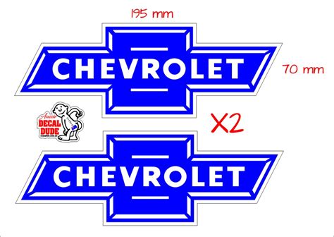 Chevrolet Stickers TWO (2) 195 x 70 mm each - Crazy Fish