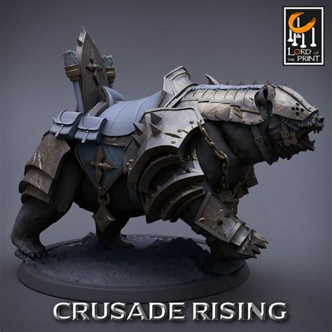 Crusade Rising Armored Wild Bears Unpainted 12k Resin Miniatures Etsy