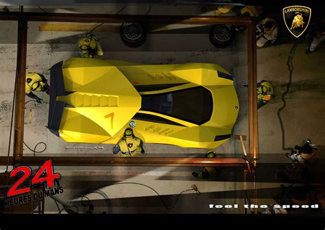 Lamborghini Le Mans Concept Rendering Car Body Design