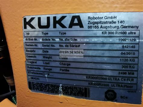 Second Hand KUKA Robots Used KUKA KR300 R2500 Ultra Eurobots