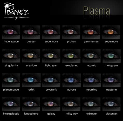 Second Life Marketplace - Ibanez Plasma Eyes - FATPACK (All 24 colors)