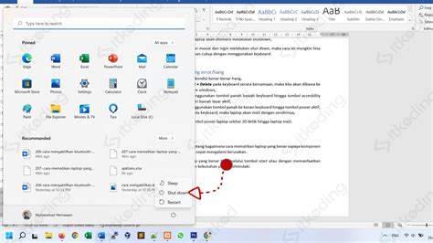 Cara Mematikan Laptop Yang Hang Windows