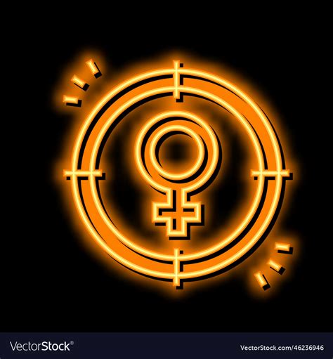 Sexism Social Problem Neon Glow Icon Royalty Free Vector