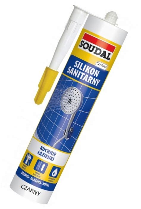 Soudal Silikon Uszczelniacz Sanitarny Do Łazienki Kuchni CZARNY 280 ml