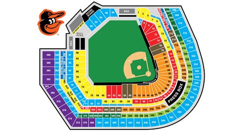 Oriole Park At Camden Yards Seating Plan Seating Plans Of Sport