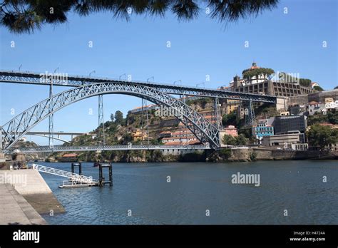 Ponte De Dona Maria Pia Railway Bridge Over The Douro River In