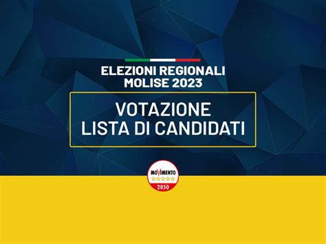 Elezioni Regionali Molise 2023 Votazione Lista Di Candidati