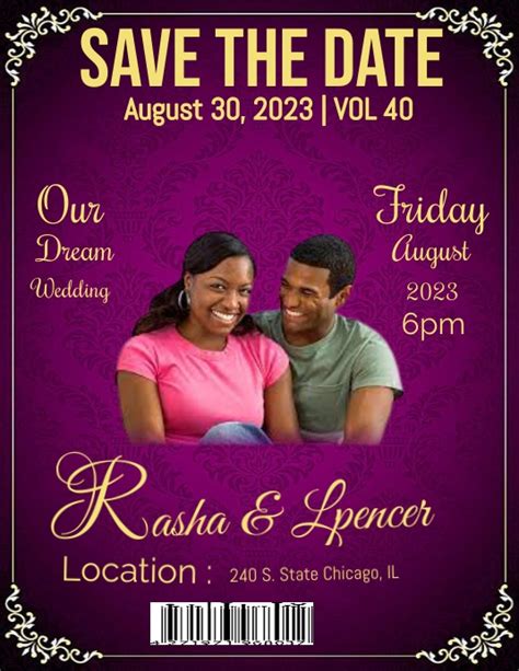 Save The Date Flyer Announcement Flyer Wed Template Postermywall