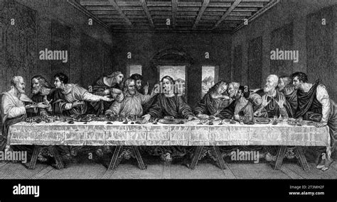 The Last Supper By Italian Artist Leonardo Da Vinci Print Germany