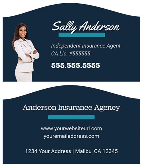 Business Card Designs Ica Agency Alliance Inc