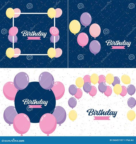 Happy Birthday In A Playful Bubbly Font With A Background Of Balloons