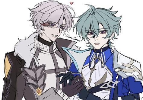illuga and lohen (genshin impact) drawn by 7_eleveneleven | Danbooru