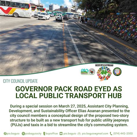 Baguio City Public Information Office - 𝗚𝗢𝗩 𝗣𝗔𝗖𝗞 𝗥𝗢𝗔𝗗 𝗘𝗬𝗘𝗗 𝗔𝗦 𝗟𝗢𝗖𝗔𝗟