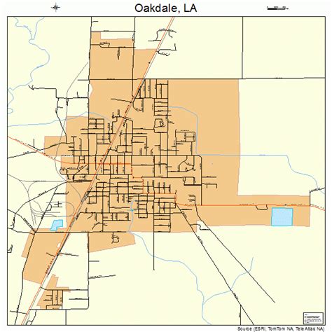 Oakdale Louisiana Street Map 2256540