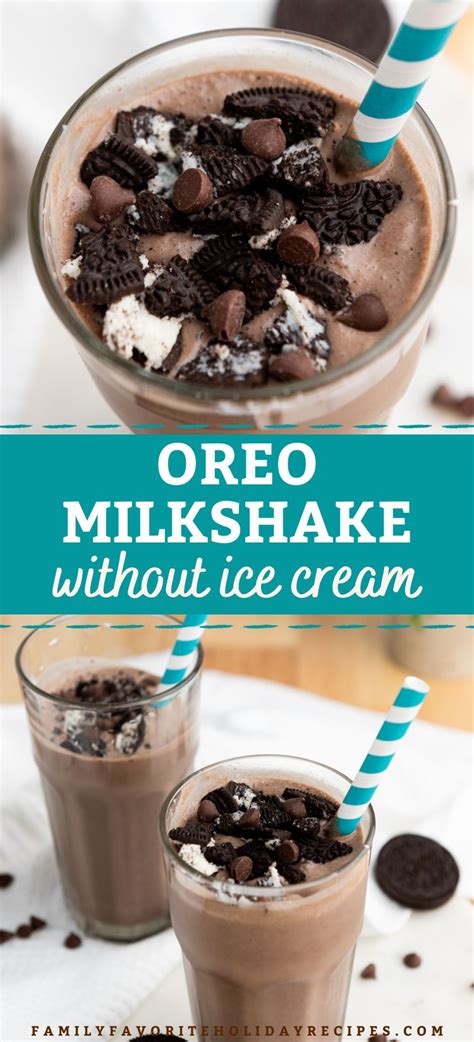 Delicious Oreo Milkshake without Ice Cream - Family Favorite Holiday ...