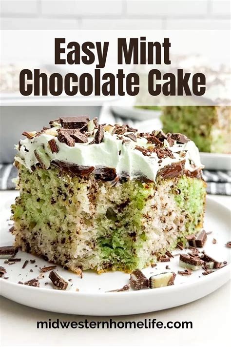 Easy Mint Chocolate Cake Grasshopper Cake Recipe Chocolate Mint Cake Recipe Mint