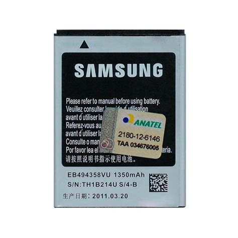 Bateria Galaxy Fame Gt S6810m Gt S6810e Gt S6810l Samsung R 28 60 Em