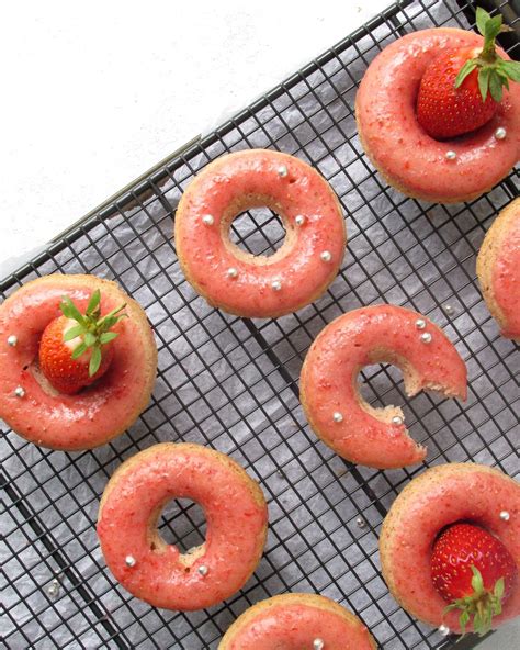 Fresh Strawberry Donuts And Strawberry Glaze — Stripes And Willows