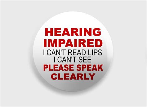 Hearing Impaired Please Speak Clearly Button Pin 3 Styles Etsy