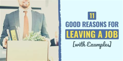 11 Good Reasons For Leaving A Job With Examples