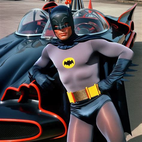 1966 Batman Adam West with Batmobile by superheroinelinks on DeviantArt