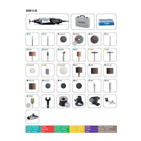 Dremel 4000 434 Variable Speed Rotary Tool Kit Engraver Polisher