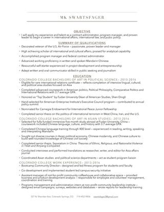 Swartsfager Resume Pdf