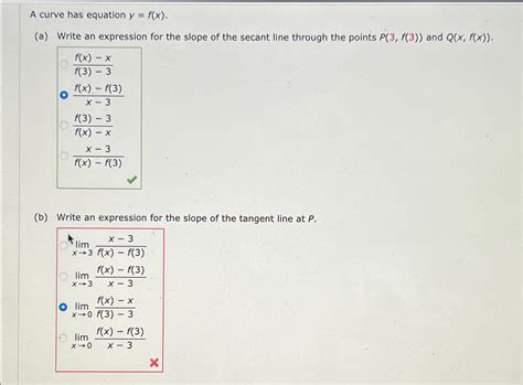 Solved A Curve Has Equation Y F X A ﻿write An Expression