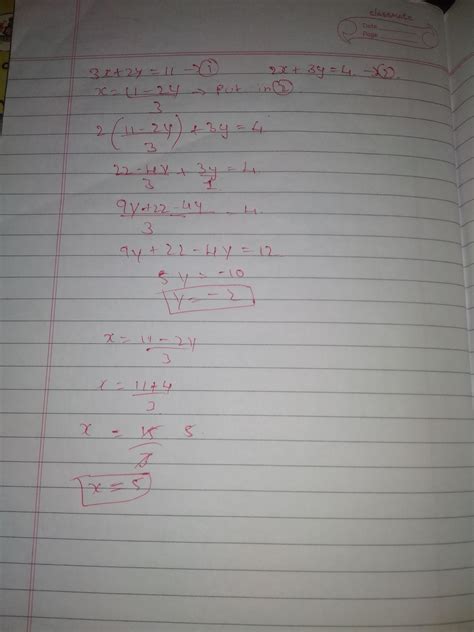 Solve Each Of The Following System Of Equations By The Method Of