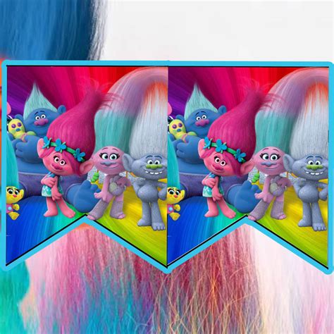 Daisy Celebrates Trolls Movie Birthday Party Printable Files