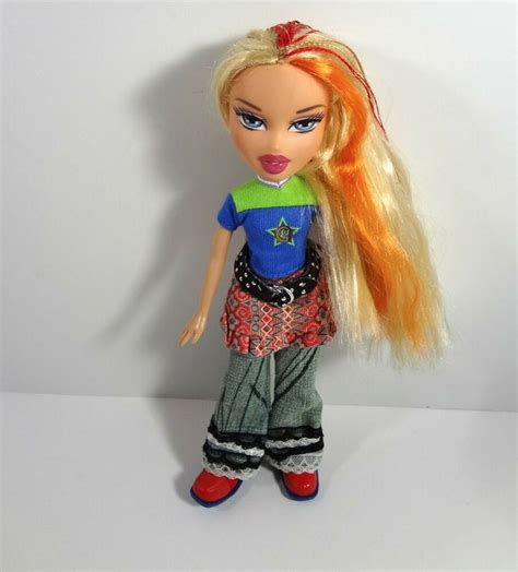 Bratz Doll 2001 Mga Light Blonde Long Hair Orange High Lights Blue Eyes Pink Lip Long Blonde