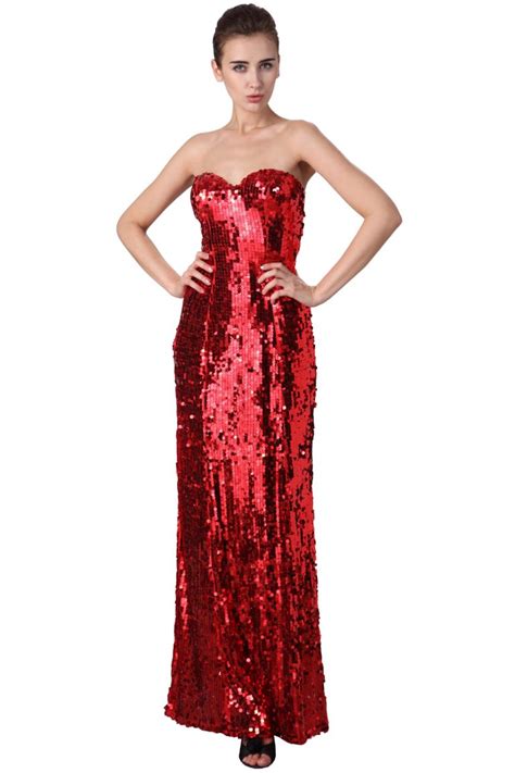 Red Sequin Dress Picture Collection