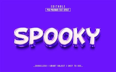 Premium Psd Spooky 3d Editable Text Effect Style Template