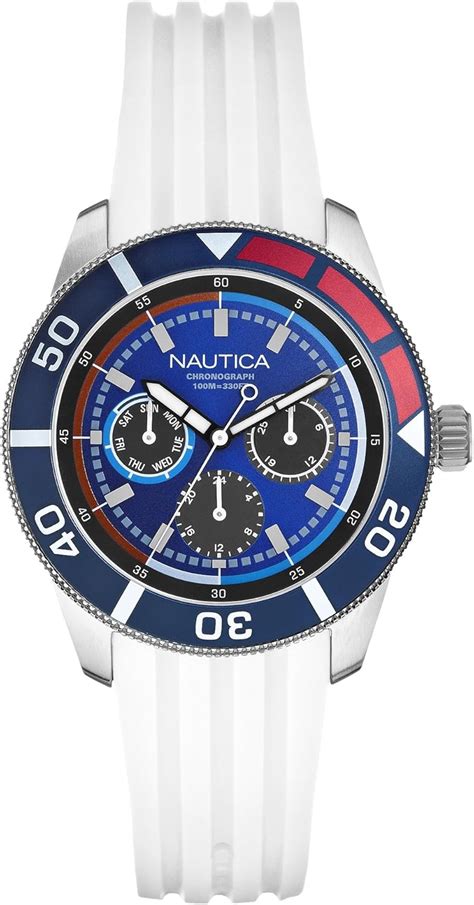 Nautica N M Orologio Da Polso Da Uomo Cinturino In Resina Colore