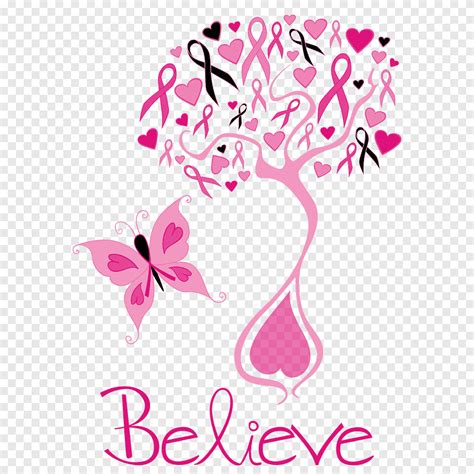 Pink Ribbon Butterfly Clip Art