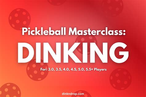 How to Master Dinking in Pickleball: A Guide for 3.0 to 5.5+ Players