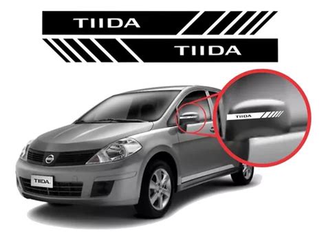 Sticker Calca Franjas Espejos Laterales Nissan Tiida Quest Cuotas Sin